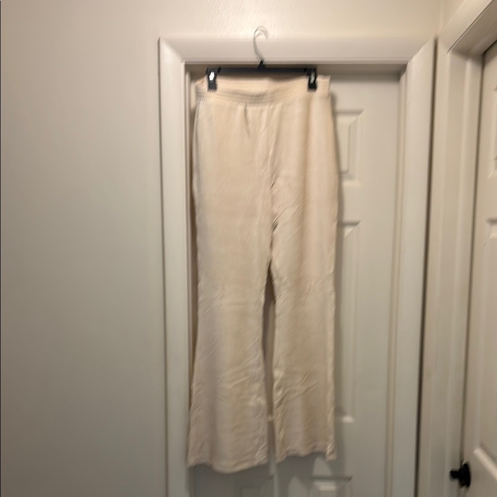 Aerie Cream Boot Cut Flare Pants